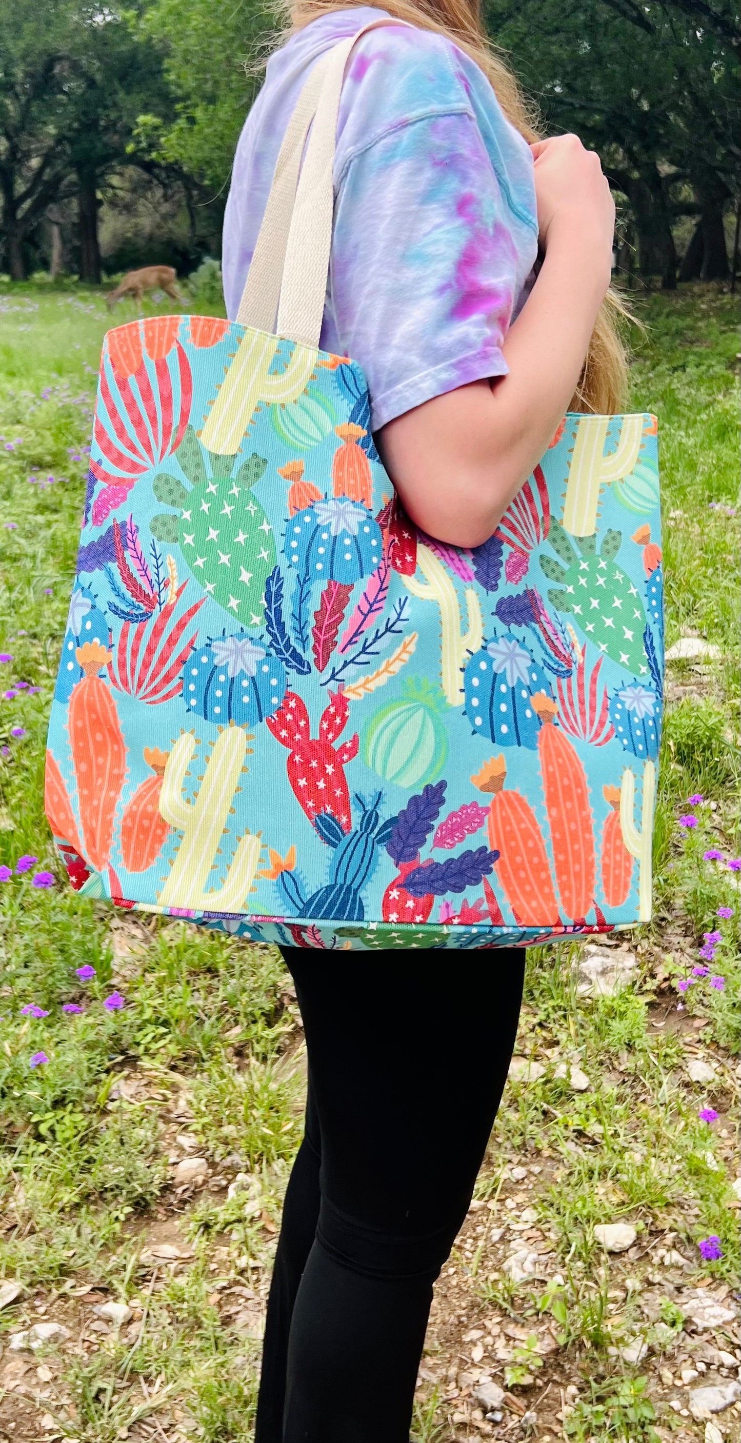 Cactus Tote- Multi Color