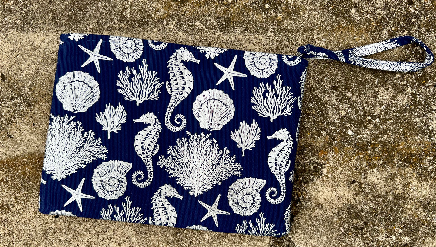 Sea Life Pouch- Navy