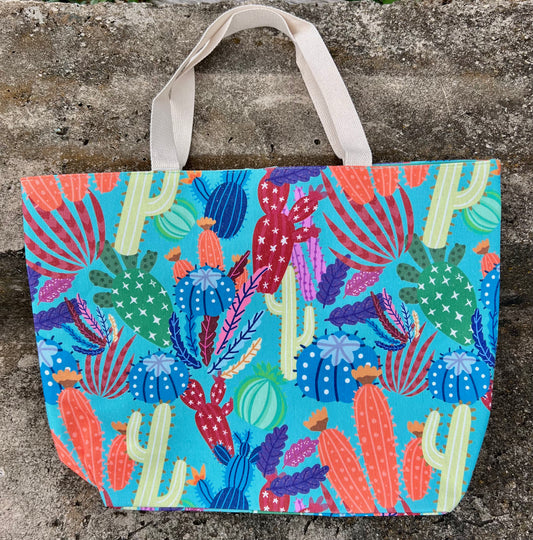 Cactus Tote- Multi Color