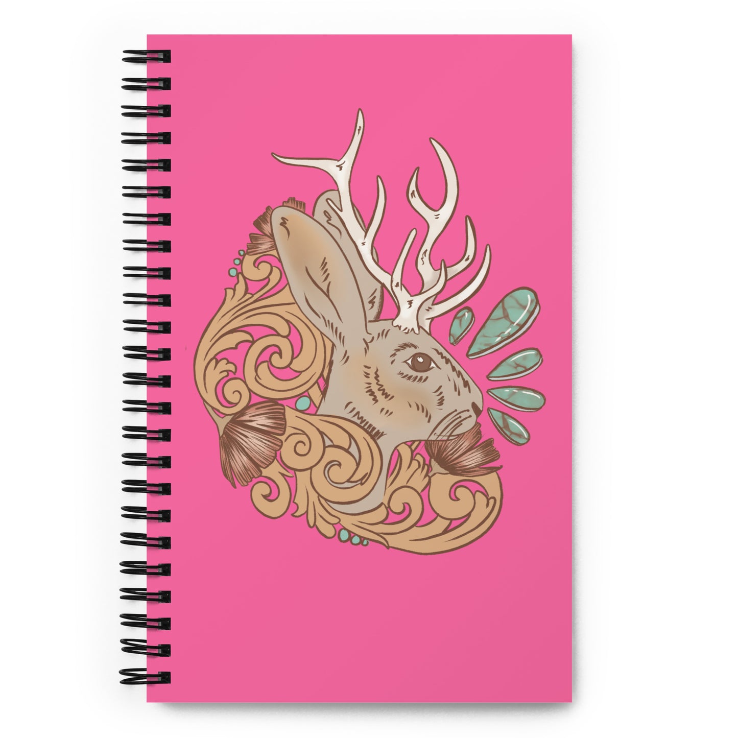 Pink Jackalope Spiral notebook